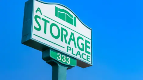 A Storage Place sign.