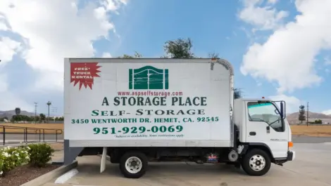 Storage moving truck.