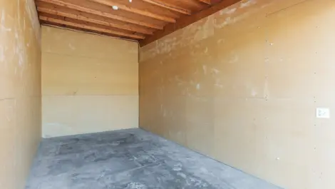 Interior of a tan walled storage facility.