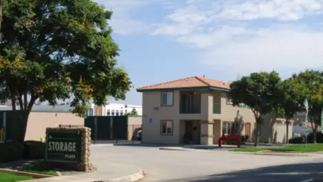 A Storage Place two story office and entrance.